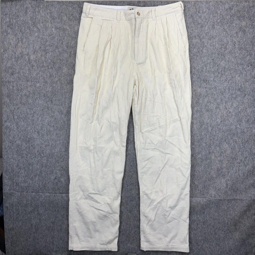 Manresa Louis Corduroy Pants Mens XL 34x32 White Cream Preppy Cotton New England